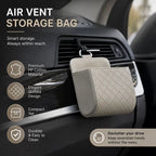 Soft Sheepskin Car Air Vent Storage Bag, Multifunctional Vehicle Pocket For Phone Small Sundries, Black