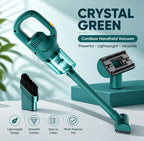 Cordless Charging Handheld Vacuum Cleaner, High Power Strong Suction For Home & Car Use, Ideal Gift, Green