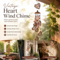 Antique Hollow Iron Heart Wind Chime, Metal Wind Spinner Hanging Bell Decor For Patio Yard, Warm Holiday Gift