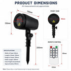 Outdoor Waterproof Red Green Laser Projector Light, Multi Pattern Christmas Halloween Yard Lamp, Nice Holiday Gift