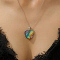 Classic Oval Time Gem Alloy Pendant Jewelry, Silver Tone, Romantic Holiday Gift For Wedding Banquet