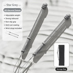 Cordless Spring Swing Battle Rope, 3.09 Lbs A Pair, 16.93in Grey, Arm Strength Exercise Equipment, Indoor Outdoor Training, With Storage Bag, Versatile Fitness Gift