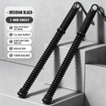 No Cord Spring Battle Rope, 2.18 Lbs A Pair, 16.93in Black, Indoor Outdoor Arm & Muscle Fitness Training Swing Rope, Compact Workout Equipment