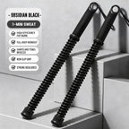 No Cord Spring Battle Rope, 2.18 Lbs A Pair, 16.93in Black, Indoor Outdoor Arm & Muscle Fitness Training Swing Rope, Compact Workout Equipment