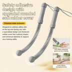 Cordless Spring Swing Battle Rope, 3.09 Lbs A Pair, 16.93in Grey, Indoor Outdoor Arm Muscle Workout Equipment