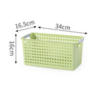 Narrow Plastic Storage Basket, Medium Size, 13.58x6.69x6.30in, Green, Kitchen & Bedroom Storage Container, Stylish Household Gift
