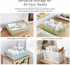 Shallow Plastic Storage Basket, Medium Size, 11.81x8.46x3.35in, Pink, Sundries & Snack Storage Bin, Beautiful Room Organizer Gift