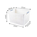 Tall Plastic Storage Basket, Small Size, 10.63x7.09x5.51in, White, Deep Organizer Bin For Closet & Pantry, Reliable Storage Gift