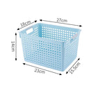 Tall Plastic Storage Basket, Small Size, 10.63x7.09x5.51in, Blue, Closet Sundries Storage Container, Convenient Household Present