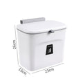 Hanging Kitchen Trash Can With Lid, Cabinet Door Mounted, 7L, Swan White, Creative Waste Bin For Kitchen, Bathroom & Living Room, Practical Housewarming Gift