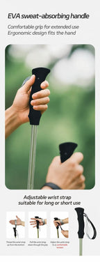 Carbon Fiber Adjustable Hiking Trekking Pole, 3 Section Lightweight Walking Stick, Suitable For People Under 190cm, Purple, Durable Mountain Climbing Accessory