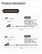 3 Section Carbon Fiber Telescopic Hiking Pole, Lightweight Trekking Stick For Height Under 170cm, Shell White, Stylish Outdoor Walking Accessory