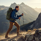 Carbon Fiber Lightweight Trekking Stick, Adjustable 3 Section Hiking Pole, Suitable For Height Under 190cm, Shell White, Reliable Mountain Walking Gear