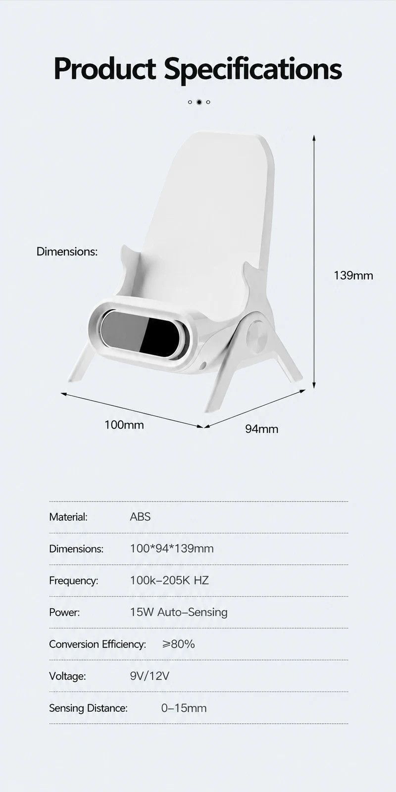 Vertical Chair Shaped Phone Holder, Magnetic Wireless Charger, Lazy Mobile Support Stand For Binge Watching, Green, Stylish Household Desk Decor Gift