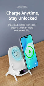 Vertical Chair Shaped Phone Holder, Magnetic Wireless Charger, Lazy Mobile Support Bracket For Entertainment, Pink, Lovely Daily Office Accessory Gift
