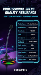L7 Desktop Microphone,USB Interface,Black