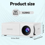 M3S Mini Projector White USB-Powered