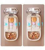 2pcs Starry Blue Pill Box with 1/2 Pill Cutter