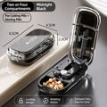 2pcs Starry Black Pill Box with 1/2 & 1/4 Pill Cutter