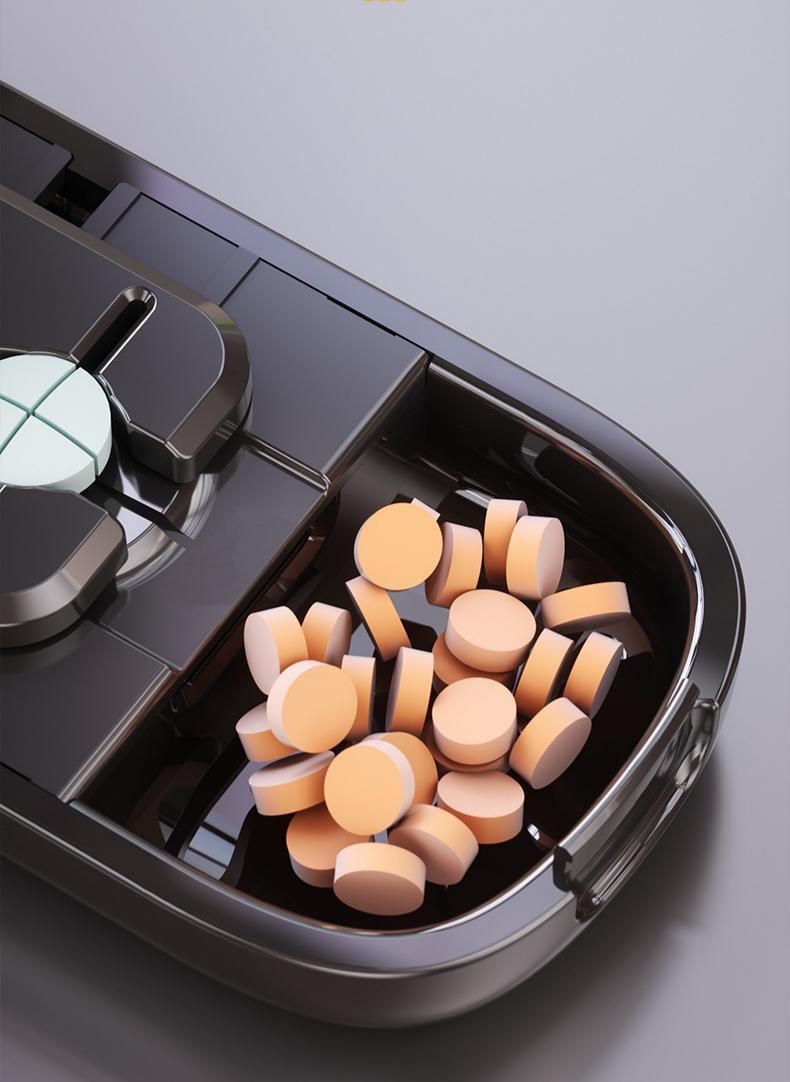 2pcs Starry Blue Pill Cutter (1/2 & 1/3 Cutting)