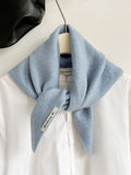 2pcs Fashion Warm Triangle Scarf - Light Blue, 35×105cm