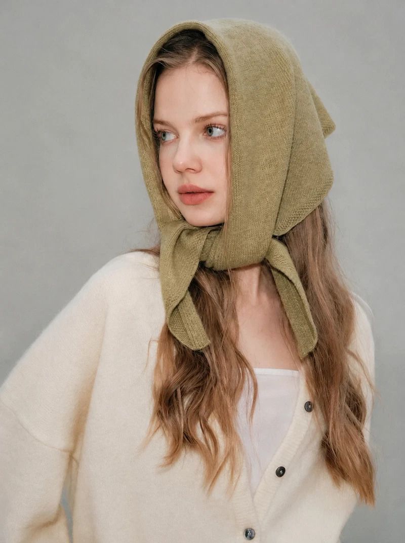 2pcs Fashion Warm Triangle Scarf - Medium Grey, 35×105cm