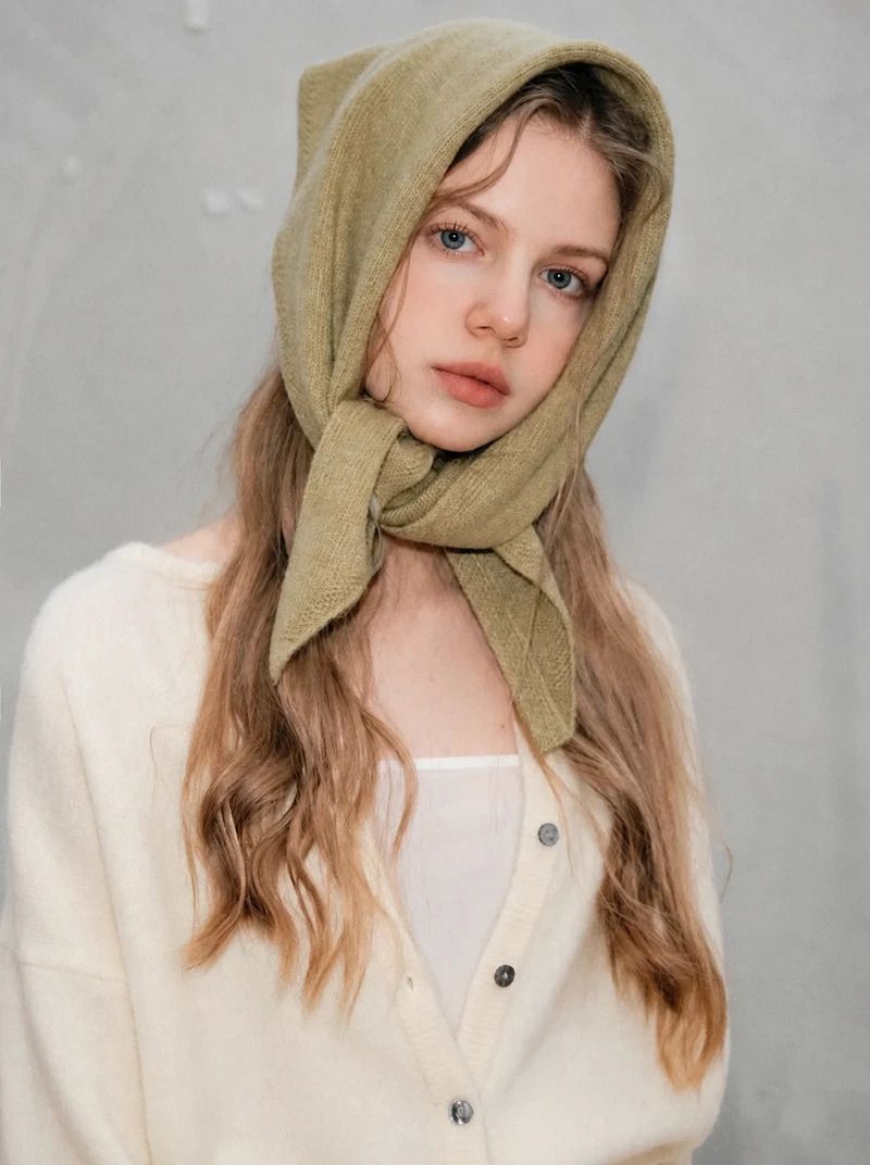 2pcs Fashion Warm Triangle Scarf - Pink, 35×105cm