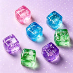 Snowflake Ice Cube Squishy Toy Purple