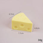 7.5cm Yellow Triangle Cheese Squishy Toy