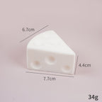 7.5cm White Triangle Cheese Squishy Toy