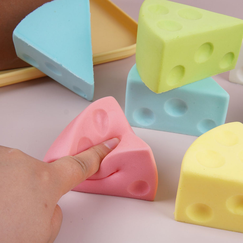 7.5cm White Triangle Cheese Squishy Toy
