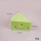 7.5cm Green Triangle Cheese Squishy Toy