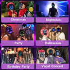 Smart LED Gesture-Sensing Light-Up Mask, 45 Dynamic + 70 Static Patterns, Party Atmosphere Essential / USB Rechargeable Version