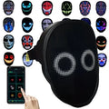 Smart LED Gesture-Sensing Light-Up Mask, 45 Dynamic + 70 Static Patterns, Party Atmosphere Essential / Battery-Powered Version