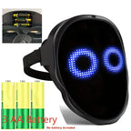 Smart LED Gesture-Sensing Light-Up Mask, 45 Dynamic + 70 Static Patterns, Party Atmosphere Essential / Battery-Powered Version