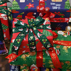 Premium Kraft Paper Christmas Wrapping Roll, 32.8 Feet (Approx. 10 Meters) Extra-Long, Festive Patterns Suitable for Multi-Scene Decoration./RED