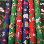 Premium Kraft Paper Christmas Wrapping Roll, 32.8 Feet (Approx. 10 Meters) Extra-Long, Festive Patterns Suitable for Multi-Scene Decoration./BLUE