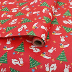 Premium Kraft Paper Christmas Wrapping Roll, 32.8 Feet (Approx. 10 Meters) Extra-Long, Festive Patterns Suitable for Multi-Scene Decoration./BLUE