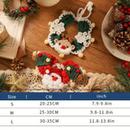 Handmade Yarn Pet Neckerchief, Christmas Photo Must-Have, Comfortable, Breathable & Adjustable. Santa Claus Crochet Neckerchief: Size S