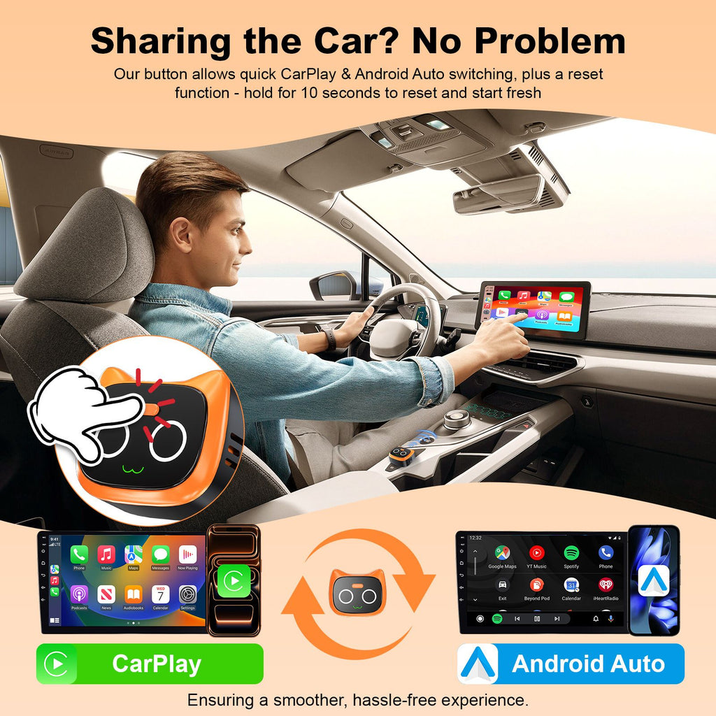 Mini Wireless Car Connectivity Adapter – Transform Your Wired System into Cable-Free Freedom with a 6-Second Stable Connection/tarnish