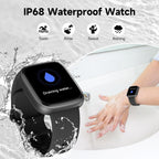 Smartwatch Voice Assistant Bluetooth Calling Health Monitoring Step Tracking  Message Alerts/golden