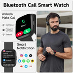 Smartwatch Voice Assistant Bluetooth Calling Health Monitoring Step Tracking  Message Alerts/golden