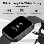 Smartwatch Voice Assistant Bluetooth Calling Health Monitoring Step Tracking  Message Alerts/black
