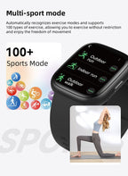Smartwatch Voice Assistant Bluetooth Calling Health Monitoring Step Tracking  Message Alerts/black