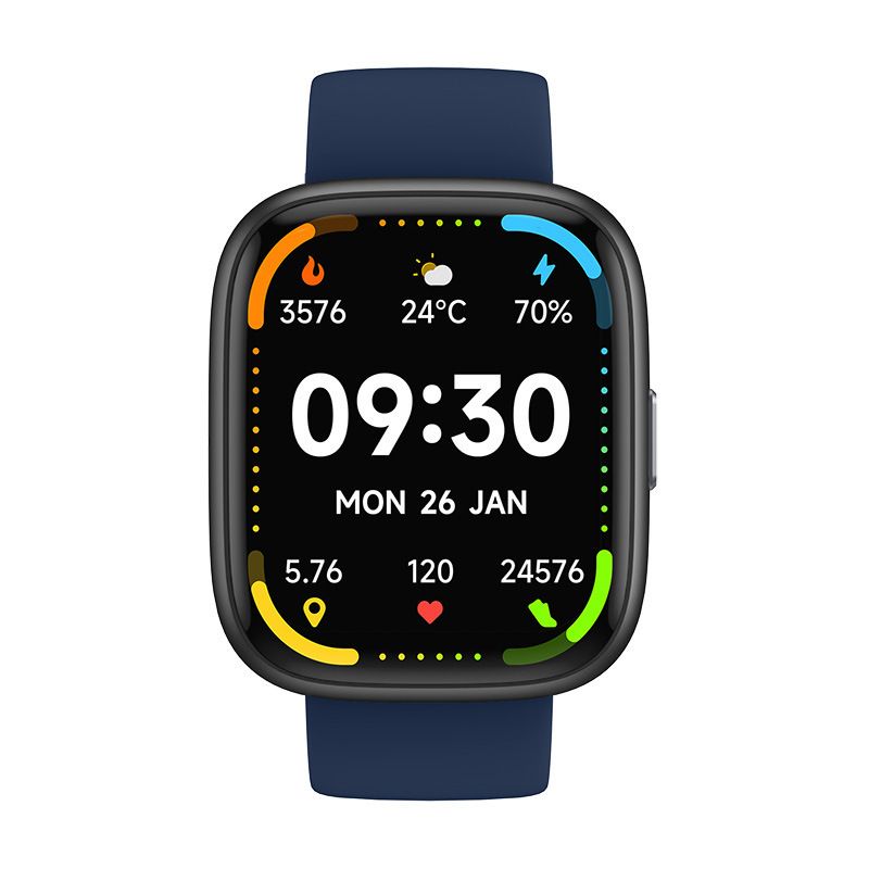 Smartwatch Voice Assistant Bluetooth Calling Health Monitoring Step Tracking  Message Alerts/black