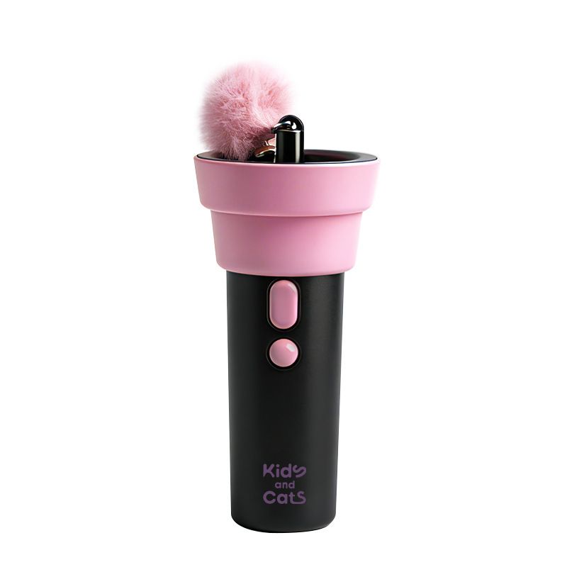 Electric Cat Fishing Wand Toy: One-Button Launch with Spring Retraction, the Perfect Stress-Relief Toy for Human-Pet Interaction/[Gift battery *2+ replacement head *2+ screwdriver]