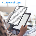 LED 5X Magnifying Glass with Light, Type-C Charging with Three Brightness Levels, Full Frame Protection with Extra-Long Gooseneck – A Great Helper for Seniors' Reading and Handcraft Repairs./black