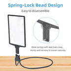 LED 5X Magnifying Glass with Light, Type-C Charging with Three Brightness Levels, Full Frame Protection with Extra-Long Gooseneck – A Great Helper for Seniors' Reading and Handcraft Repairs./GREY