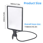 LED 5X Magnifying Glass with Light, Type-C Charging with Three Brightness Levels, Full Frame Protection with Extra-Long Gooseneck – A Great Helper for Seniors' Reading and Handcraft Repairs./GREY