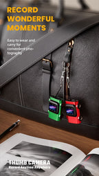 Creative Car-Shaped 2K HD Thumb Camera: Mini & Portable, Auto Focus, Clear in Low Light, Captures Every Wonderful Moment of Childhood and Life（G5 dark green 32G memory card）